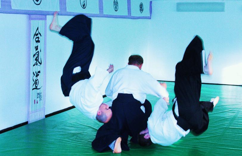 Shihan Mitsunari Kanai (8th Dan Aikido/Iaido) and Vitold Jordan as his